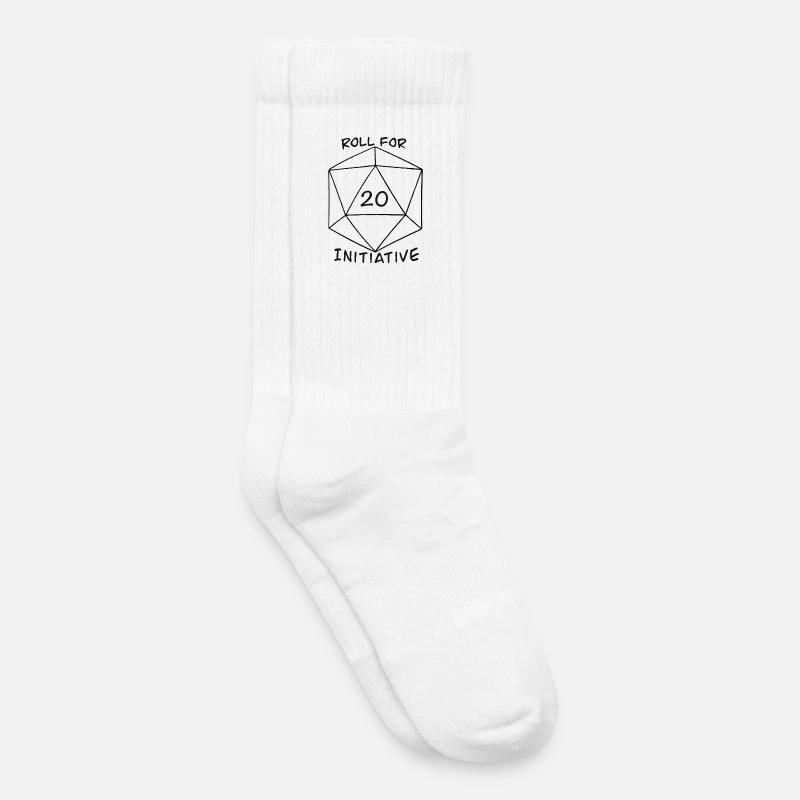 Roll for Initiative - Kinder Tennissocken - Weiß