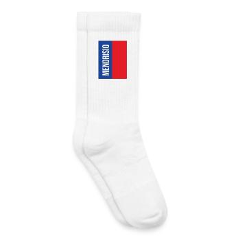 Mendrisio Blue Red Vertical - Kids Tennis Socks - white - Right