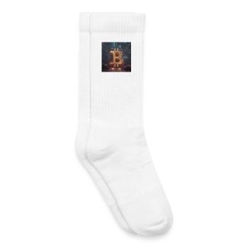Bitcoin Machtentfaltung – Dynamische Energie - Kinder Tennissocken - Weiß - Rechts