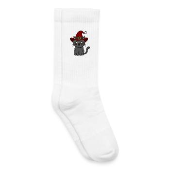 Katze Weihnachten  - Kinder Tennissocken - Weiß - Rechts