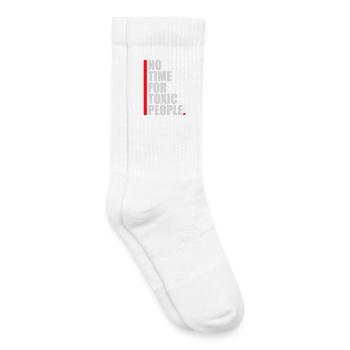 No Time Toxic People Boundaries Self Care Saying - Kids Tennis Socks - white - Right