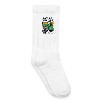 Lag? No, Skill Issue. - Kinder Tennissocken - Weiß - Rechts