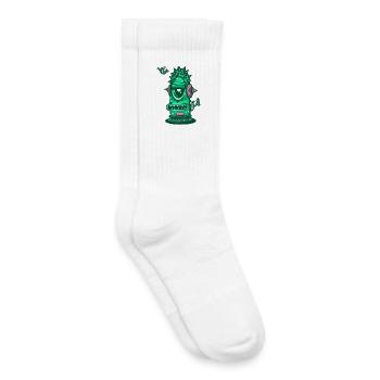 Retro Musical Thorn Monster - Kids Tennis Socks - white - Right