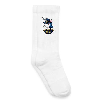Unicorn Policeman - Kids Tennis Socks - white - Right