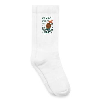 Cocoa Saying Christmas – Chocolate Fruit - Kids Tennis Socks - white - Right