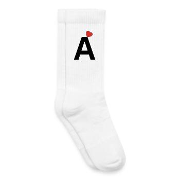 A - Chaussettes de tennis bio enfant - blanc - Droite