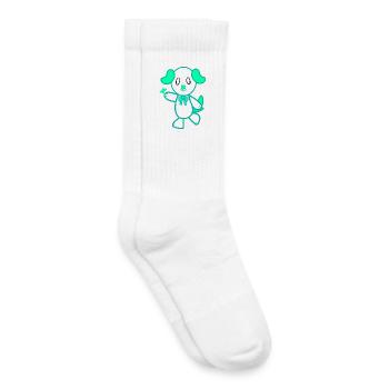 KawaiiDOGGOS – Lucky "Lucky"-Druck - Kinder Tennissocken - Weiß - Rechts