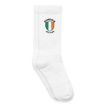 Dundalk Crest Ireland Flag - Kids Tennis Socks - white - Right