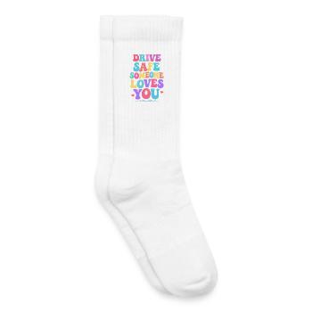 Fahr vorsichtig jemand liebt dich - Kinder Tennissocken - Weiß - Rechts