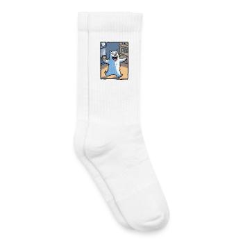 Coffee bear in the shop - Kids Tennis Socks - white - Right