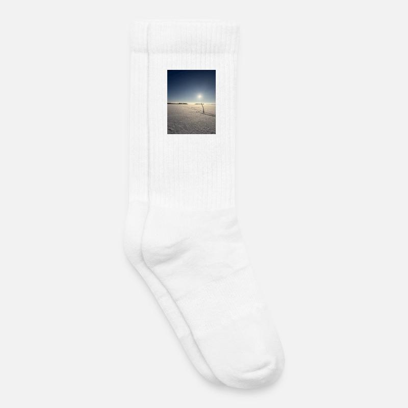 Wintermorgen am Saimaa-See - Kinder Tennissocken - Weiß