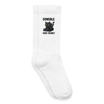 Konsolen-Highscore-Chat-Gamer-Spiele - Kinder Tennissocken - Weiß - Rechts