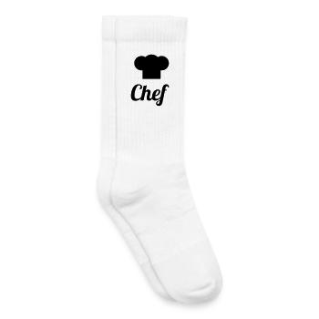 Chef - Cuisine - Cuisinier - Chaussettes de tennis bio enfant - blanc - Droite