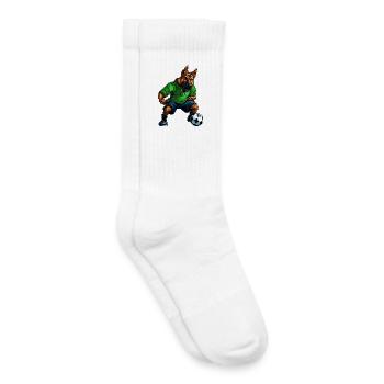 Footballeur berger allemand - Chaussettes de tennis bio enfant - blanc - Droite