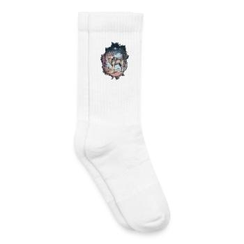 Loup - Chaussettes de tennis bio enfant - blanc - Droite