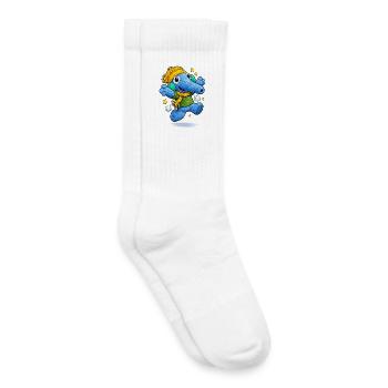 Leo Longnose rit - Chaussettes de tennis bio enfant - blanc - Droite