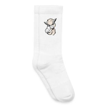 Freches Alpaka zeigt auf den Betrachter - Kinder Tennissocken - Weiß - Rechts