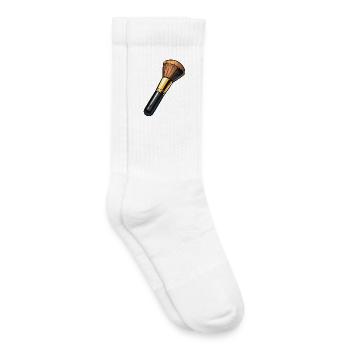 Makeup Pinsel Illustration - Kinder Tennissocken - Weiß - Rechts