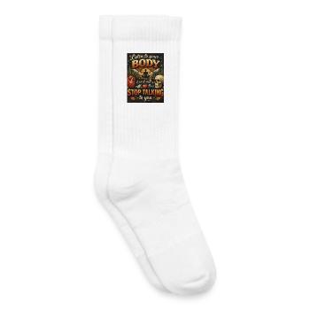 Listen To Your Body Or It Talks - Kids Tennis Socks - white - Right