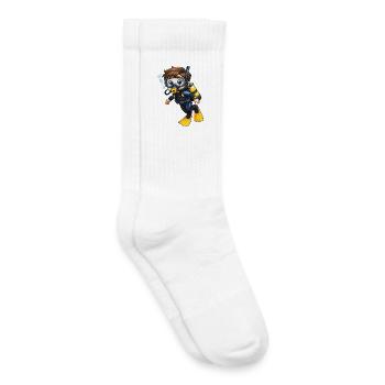 Taucher Kind Cartoon Tauchen Ozean Motiv  - Kinder Tennissocken - Weiß - Rechts