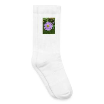 purple blossom - Kids Tennis Socks - white - Right