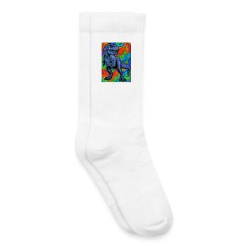 Dinosaurier - Kinder Tennissocken - Weiß - Rechts