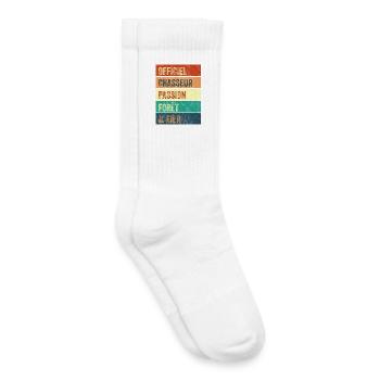 Chasseur Passion Forêt - Chaussettes de tennis bio enfant - blanc - Droite