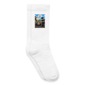 L’intention n’annule pas l’effet - Chaussettes de tennis bio enfant - blanc - Droite