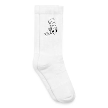 beach child cute - Kids Tennis Socks - white - Right