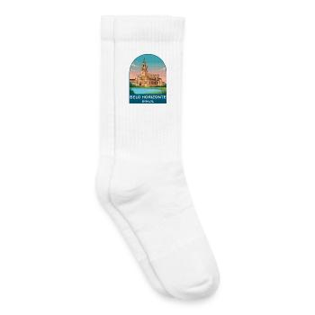 Belo Horizonte Brasilien Vintage-Reiseposter - Kinder Tennissocken - Weiß - Rechts