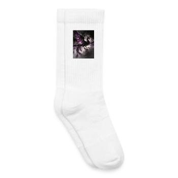 Le Phénix Noir : Renaissance des Ténèbres - Chaussettes de tennis bio enfant - blanc - Droite