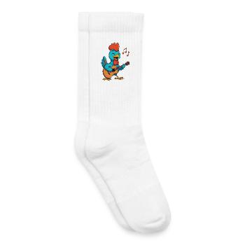 Chicken Playing Guitar - Kids Tennis Socks - white - Right
