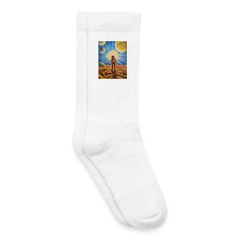 Astronaut auf Mars - Kinder Tennissocken - Weiß - Rechts