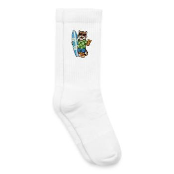 Surftiger im Hawaii-Hemd - Kinder Tennissocken - Weiß - Rechts