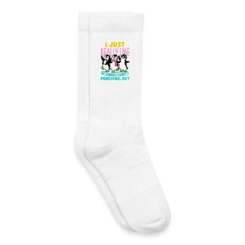 Süßer Pinguin - Geschenk für Pinguin Liebhaber - Kinder Tennissocken - Weiß - Rechts