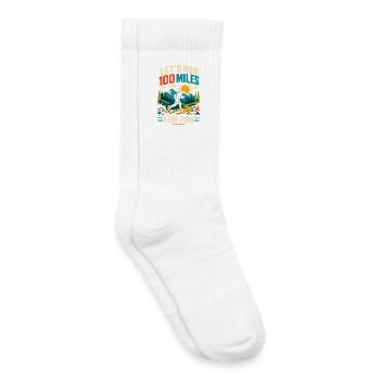 Courons 100 miles pour le plaisir Ultra Runner Shirt - Chaussettes de tennis bio enfant - blanc - Droite