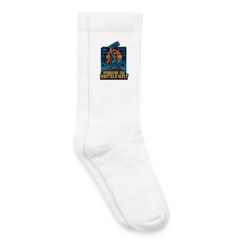 Erobere die Digitale Welt im Retro-Stil - Kinder Tennissocken - Weiß - Rechts
