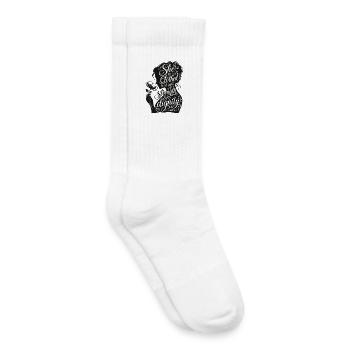 Silhouette de Force et de Dignité - Chaussettes de tennis bio enfant - blanc - Droite