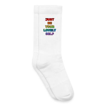 Just Be Your Lovely Self - Kids Tennis Socks - white - Right
