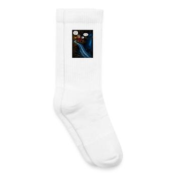 Don't Be A Killjoy – Funny Sloth Adventure Pun - Kids Tennis Socks - white - Right