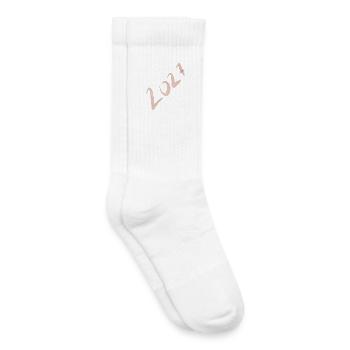 Brushed Annual Figures 2023 - Kids Tennis Socks - white - Right