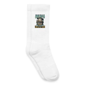 What did you do for our planet today? Opossum  - Kinder Tennissocken - Weiß - Rechts