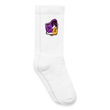 Gamer Mask Hoodie E-Sports Design - Kids Tennis Socks - white - Right