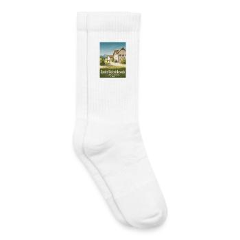 Sankt Fickdichdoch - Postkartenmotiv - Kinder Tennissocken - Weiß - Rechts