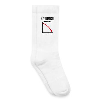 Civilisation en cours (Civilisation POS Red 2C) - Chaussettes de tennis bio enfant - blanc - Droite