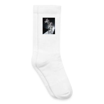Zebra Light Trail - Kids Tennis Socks - white - Right
