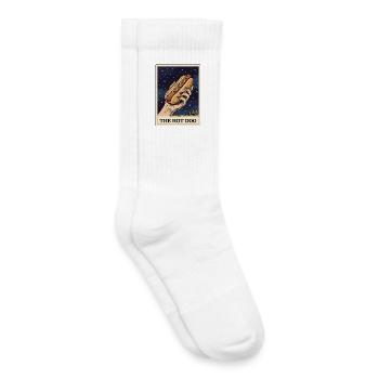 The 4th of July Hot Dog Tarot Card: Funny Hot D - Kids Tennis Socks - white - Right