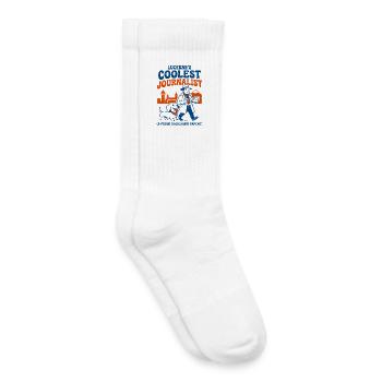 Lucerne's reporter dachshund - Kids Tennis Socks - white - Right