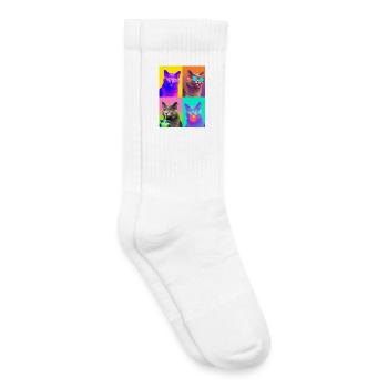 Cats Carthusian Cat - Kids Tennis Socks - white - Right