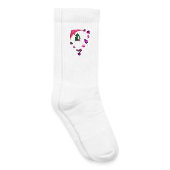 Glitter umbrella and flower ring - Kids Tennis Socks - white - Right